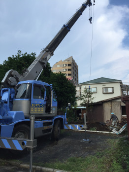 庭木の移植作業