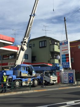 看板掛け替え作業