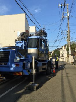 RC鉄筋搬入間配り作業