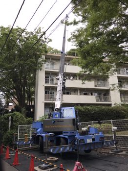 ガラ下ろし・養生施工合判作業