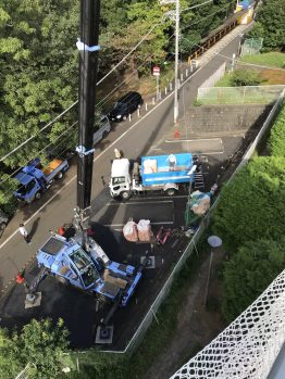 ガラ出し・養生施工作業