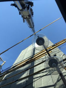 タワークレーン撤去・養生施工撤去作業