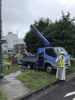 ガラ出し及び樹脂養生板施工撤去一式