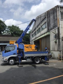 電柱撤去及び養生鉄板施工撤去一式