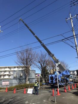 ハウス撤去及び玉掛け合図作業一式