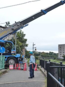 ユンボ・発電機揚重