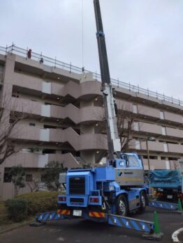 防水材搬入・ガラ出し