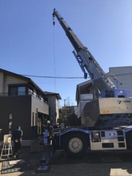 庭石設置及び養生施工作業