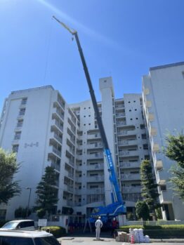 防水材搬入及び養生鉄板施工撤去作業