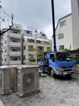 空調室外機揚重