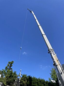 墓石屋根設置及び鉄板養生施工撤去作業