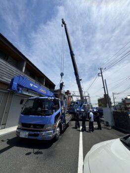 冷温水機揚重運搬