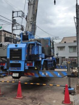 ボイドスラブ揚重作業