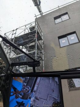 足場解体作業