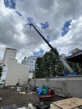 墓石移動作業及び鉄板養生施工作業