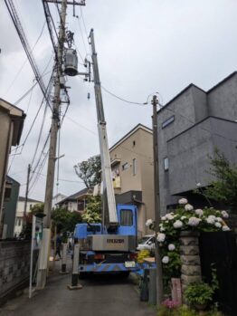 ガラス入替作業