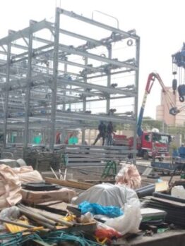 立体駐車場建て方作業