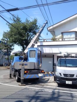 空調室外機揚重