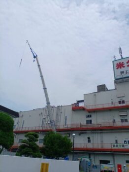 通信機材搬出作業