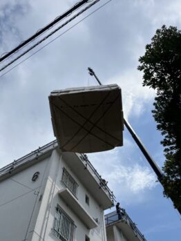 防水材搬入及び養生施工撤去