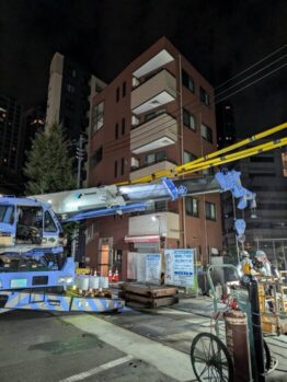 河川蓋撤去作業