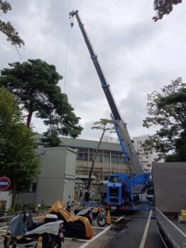 ユニットハウス設置作業