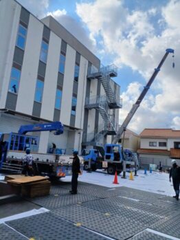 客土搬入・養生施工作業