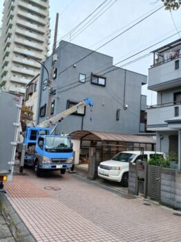 冷蔵庫搬入作業