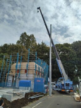 2×4パネル建て方作業
