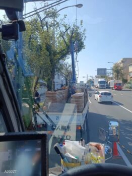 型枠材搬出