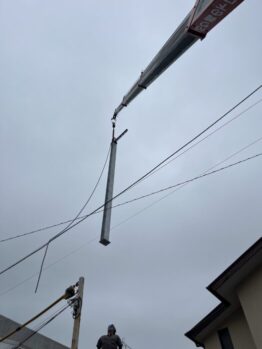 鉄骨柱建柱