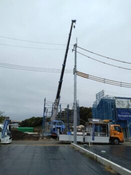軽量鉄骨建て方