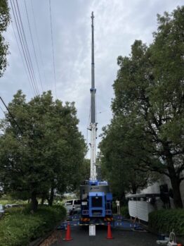 防水材搬入及び養生施工撤去作業