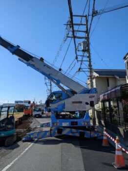 L型カルバート設置作業