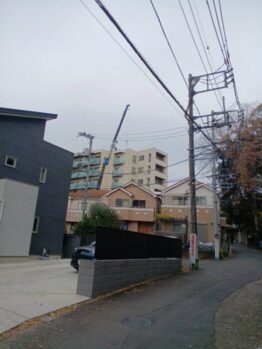 屋根折板搬入及び養生撤去作業