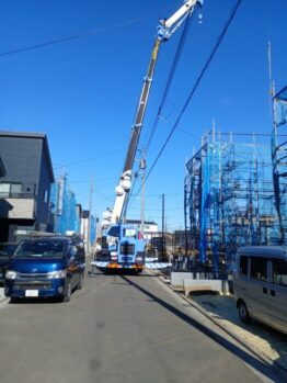 木造建て方作業