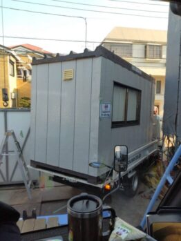 仮設ハウス入替作業