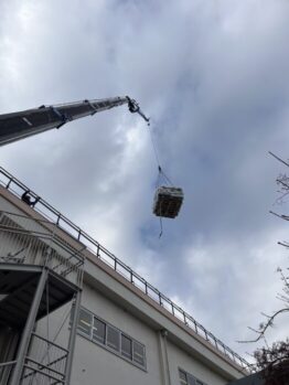 フェンス材搬入及び養生施工撤去作業