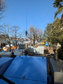 解体防護パネル搬入