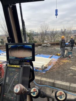 水中ポンプ交換作業