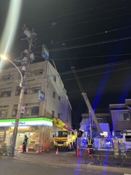 看板撤去作業