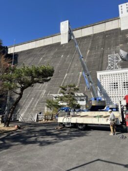 足場材搬出及び養生施工撤去作業