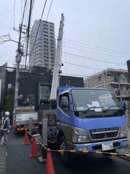 鉄筋材搬入