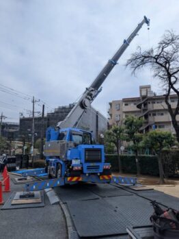 樹木伐採作業及び養生施工撤去作業