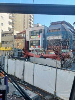 重量鉄骨建て方作業