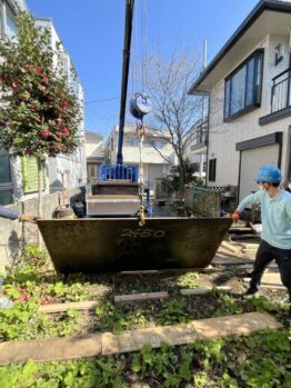 樹木伐採作業及び鉄板養生施工撤去作業