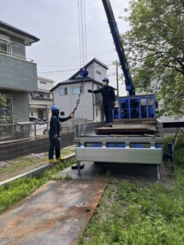 鉄板養生施工作業
