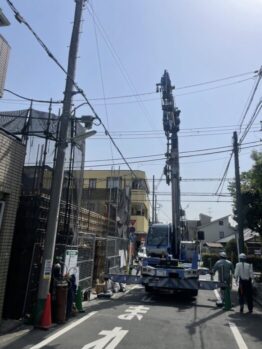 鉄筋材搬入