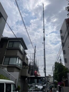 型枠材搬入