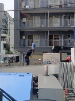 鉄筋材搬入